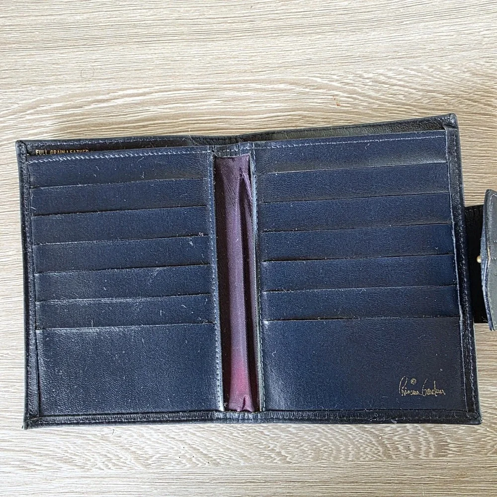 Vintage Princess Gardner Wallet Blue‎ Full Grain Leather